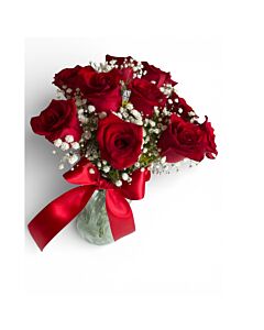 Rosas vermelhas em vaso 1
